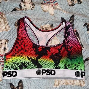 PSD Vibrant Reptile Print Sports Bra
